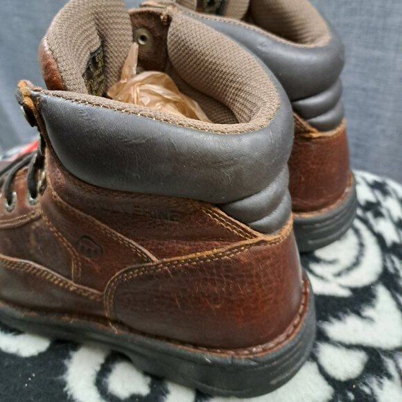 %Wolverine all leather dura shock work boots Men Leather Brown Size 8 / D1 main image 10